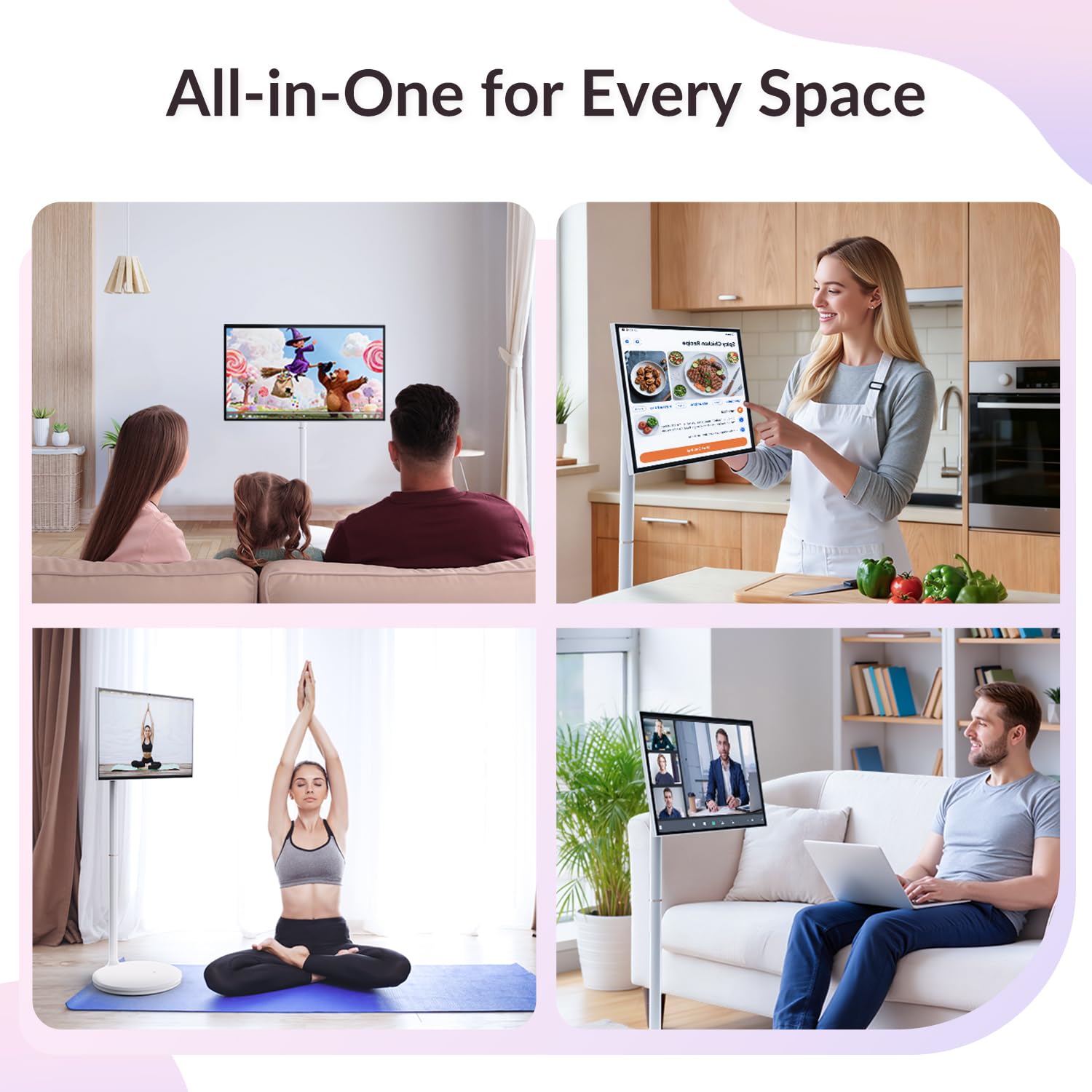 Amazon.com: NEWORK 32 Inch Smart Portable TV on Wheels, Android 14